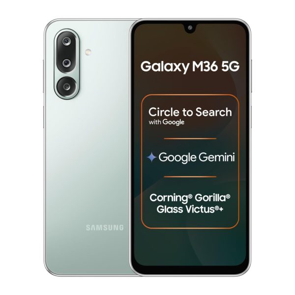 Samsung Galaxy M36 5G Mobile (Serene Green, 6GB RAM, 128GB Storage)
