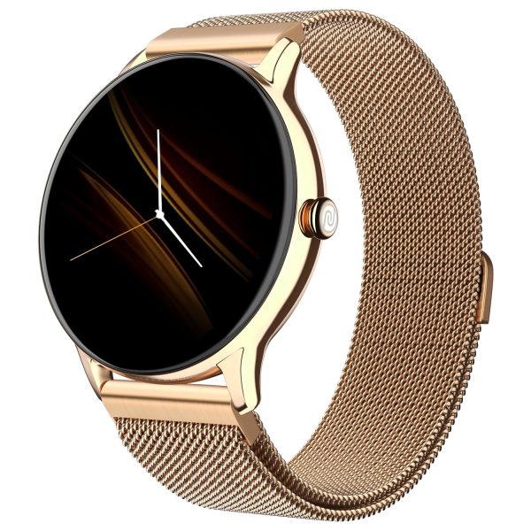 Noise Twist Go Round dial Smartwatch with BT Calling, 1.39" Display, Metal Build, 100+ Watch Faces, (Gold Link)