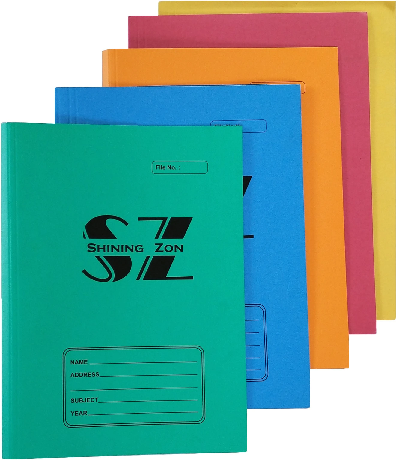 SHINING ZON Paper Office Reports File Folder For Document Certificates (Set Of 6, Multicolor)