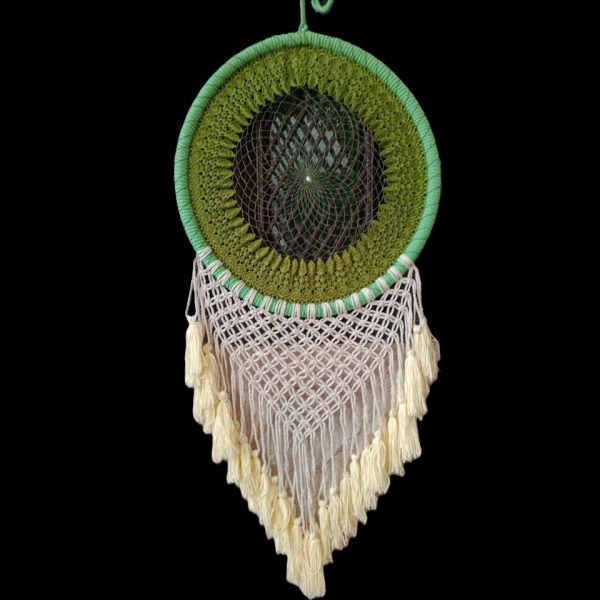 Dream Catcher Light Green Circle With Mehndi Color