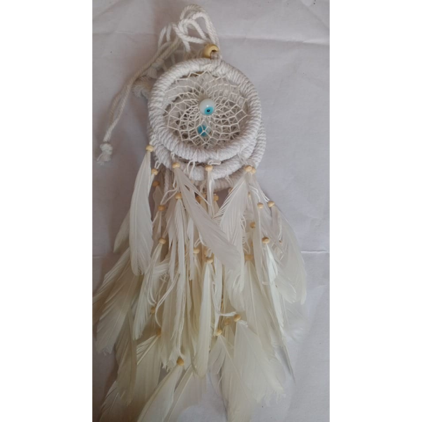 Dream Catcher White Evil Eye