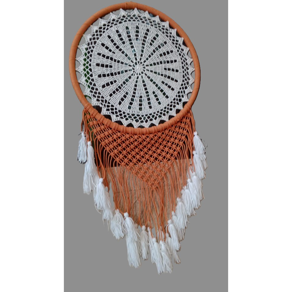 Dream Catcher White & Orange1