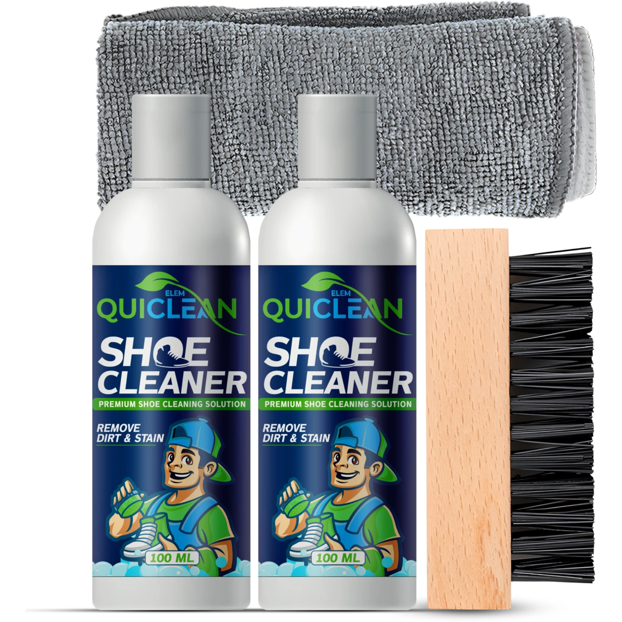 ELEM Quiclean Premium Foaming Sneaker Solution Pack of 2 Cleaner3