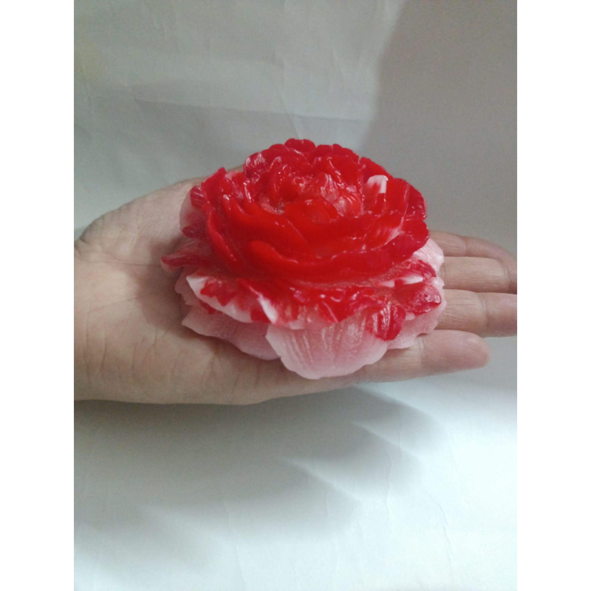 Handmade Peony Flower Candle