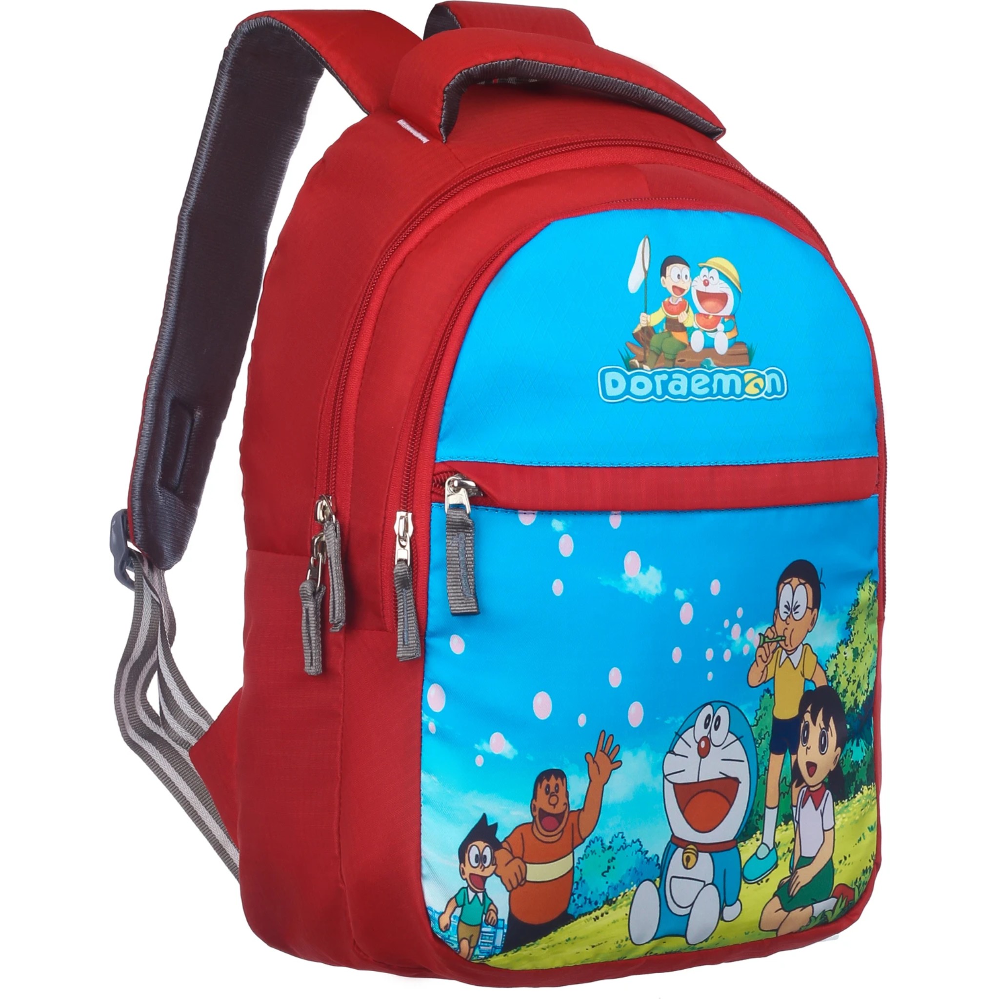 Lightweight Unisex Kid's 20L Doraemon School Bag for (Nursery to 1st class) Waterproof School Bag (Red, 20 L)3