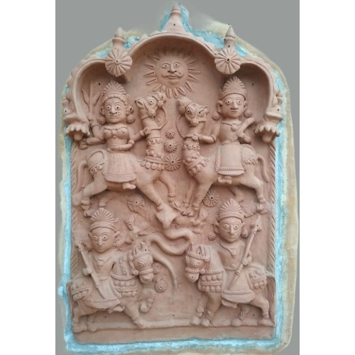 Sacred Folk Deity Terracotta Wall Panel